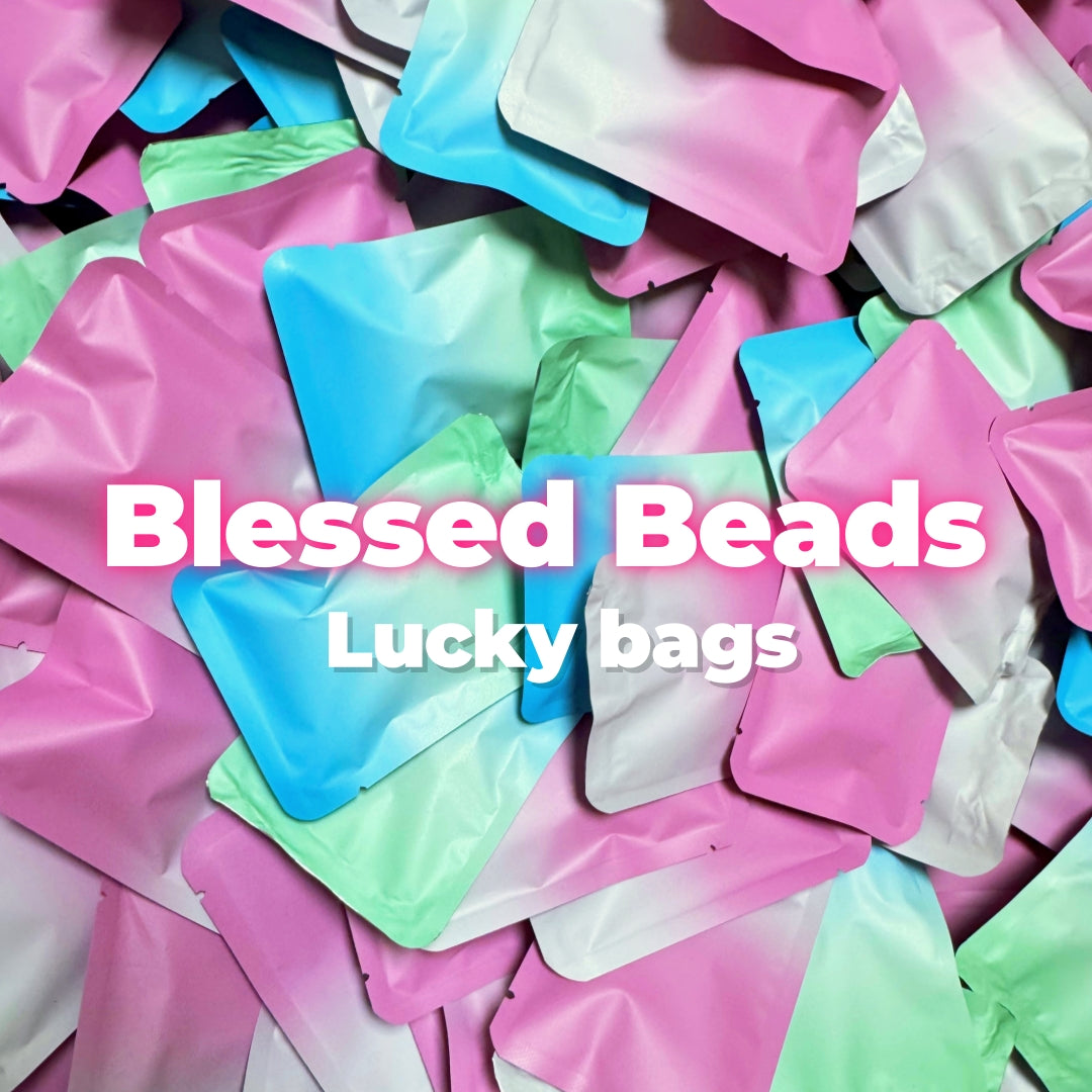 DIY 100% Natural Wooden Beads Blessed Mystery Bag-open in live