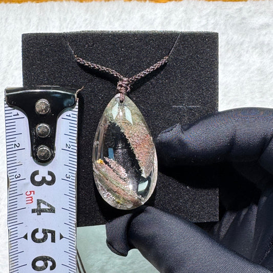 CRYSTAL NECKLACE-phantom quartz/100% natural crystal
