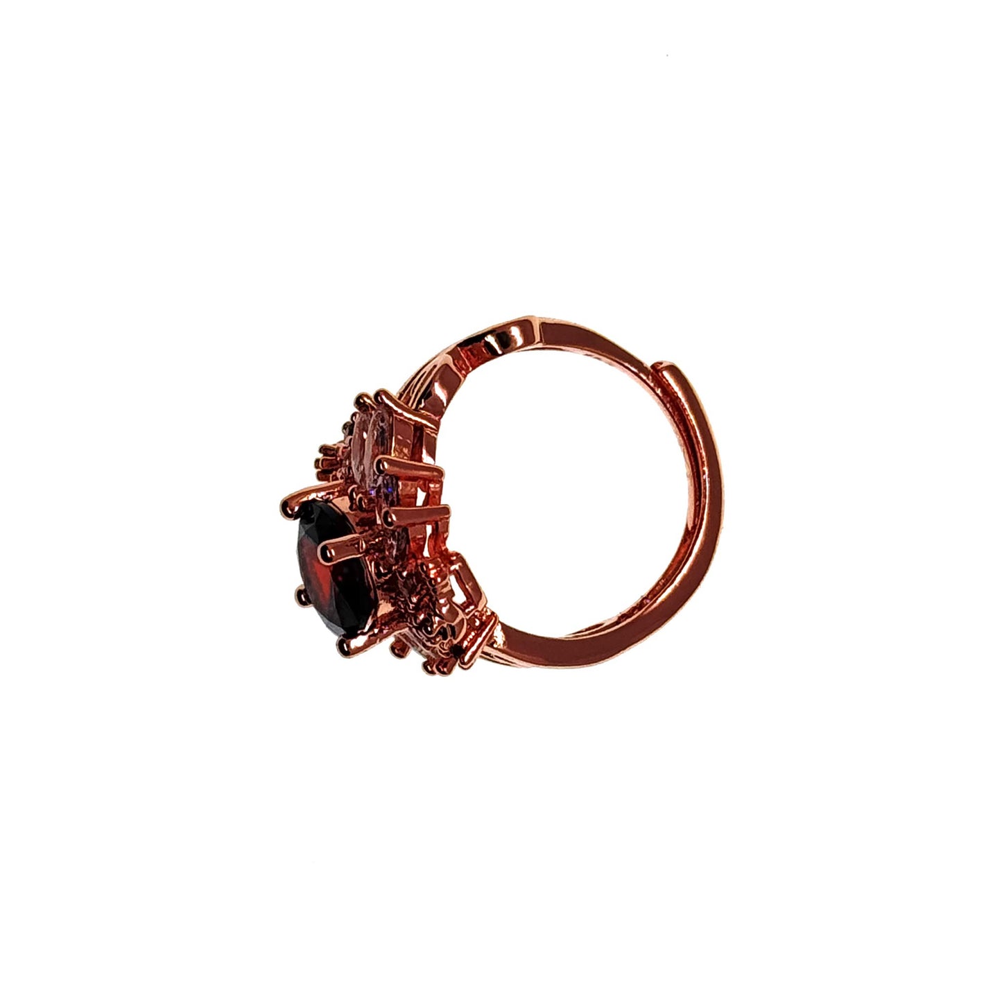 Royal Garnet Bloom Ring #005