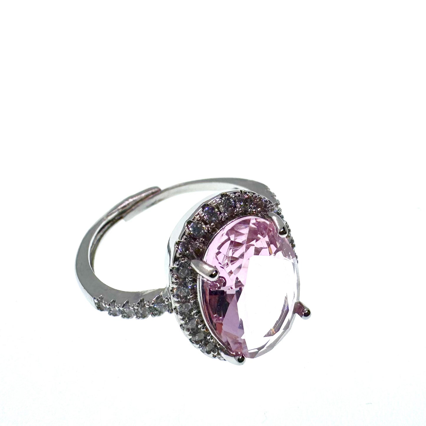 Mystic Pink Halo Ring #020