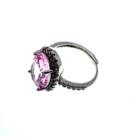 Mystic Pink Halo Ring #020