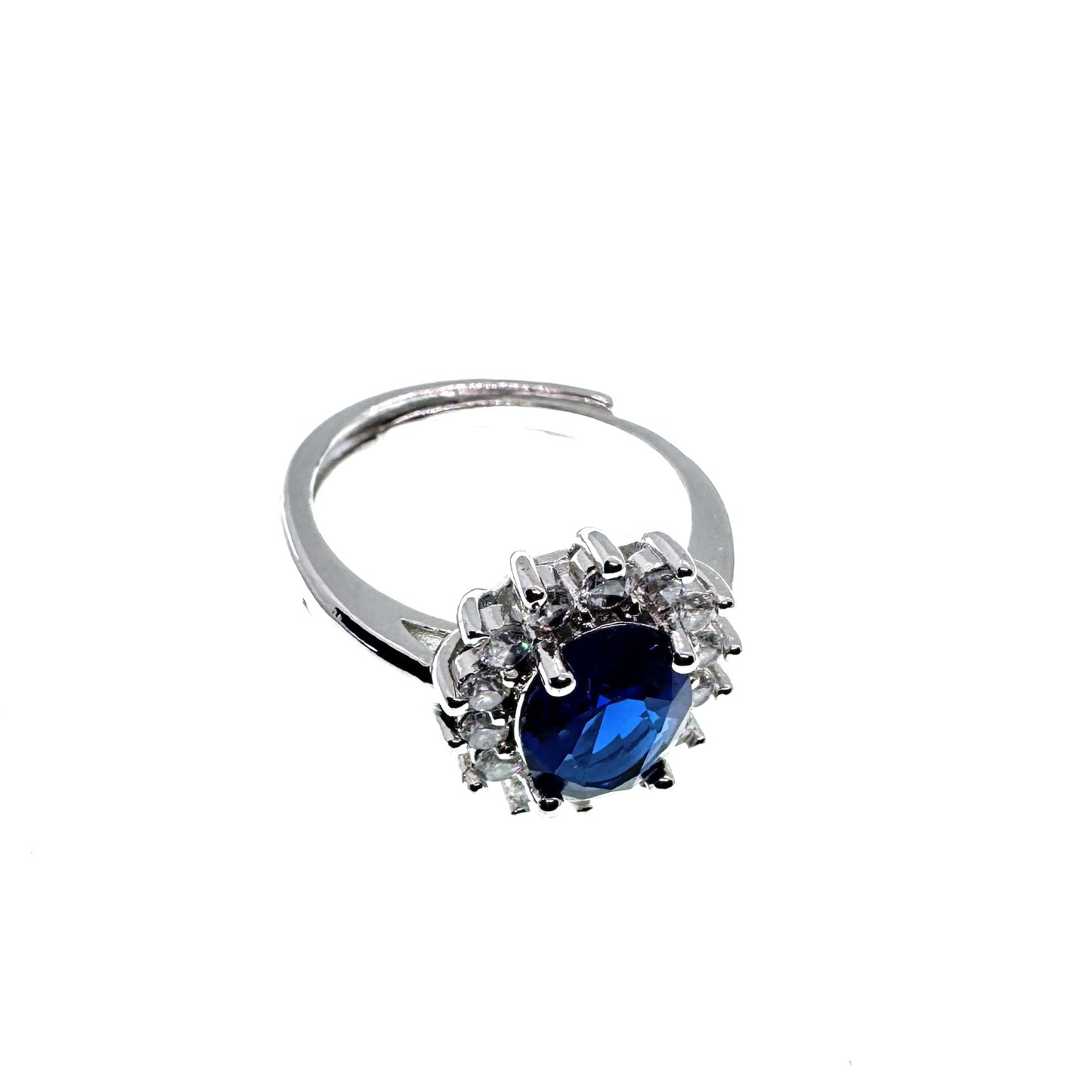 Eternal Blue Glow Ring Adjustable Ring #024