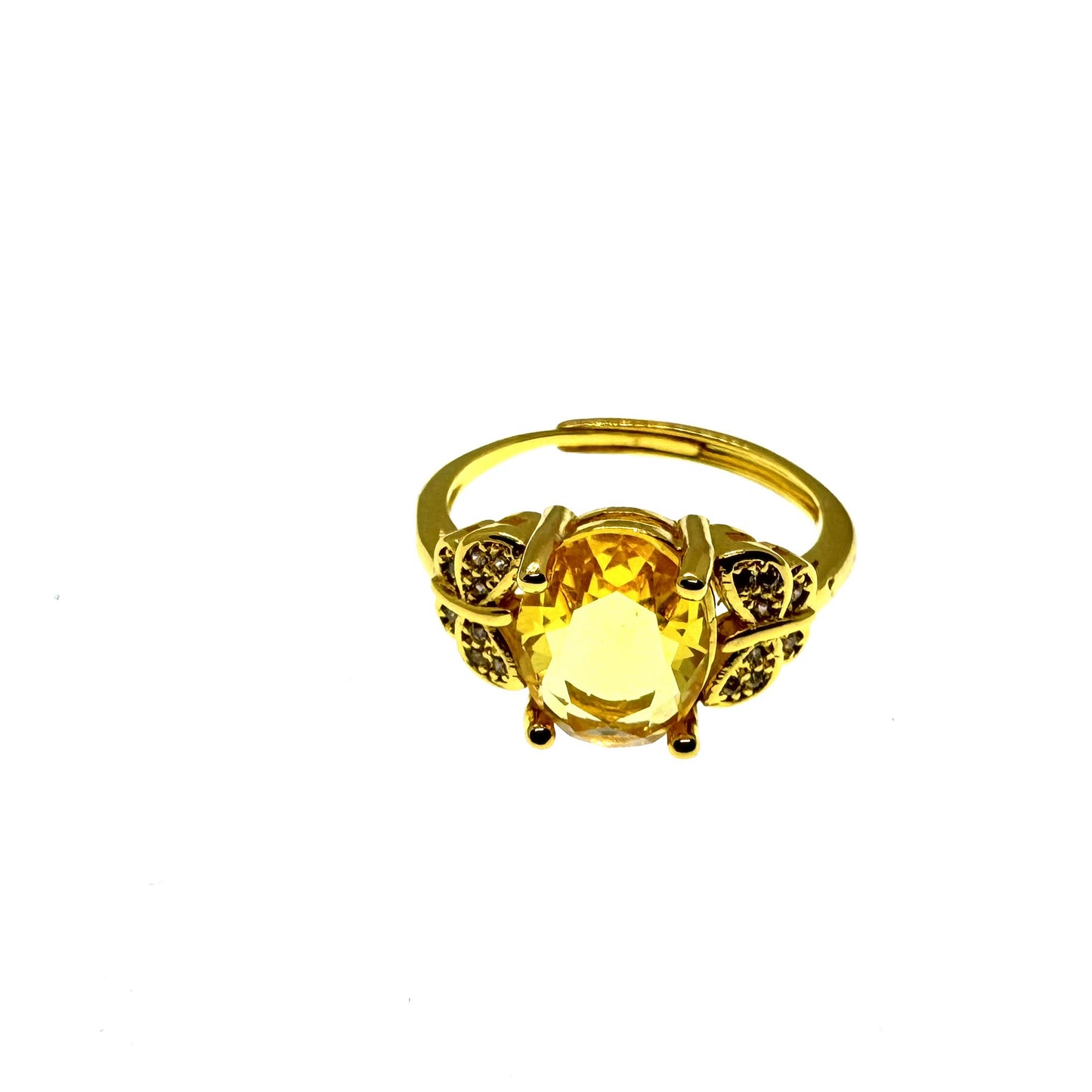 Prosperity Citrine Ring Adjustable Ring #025