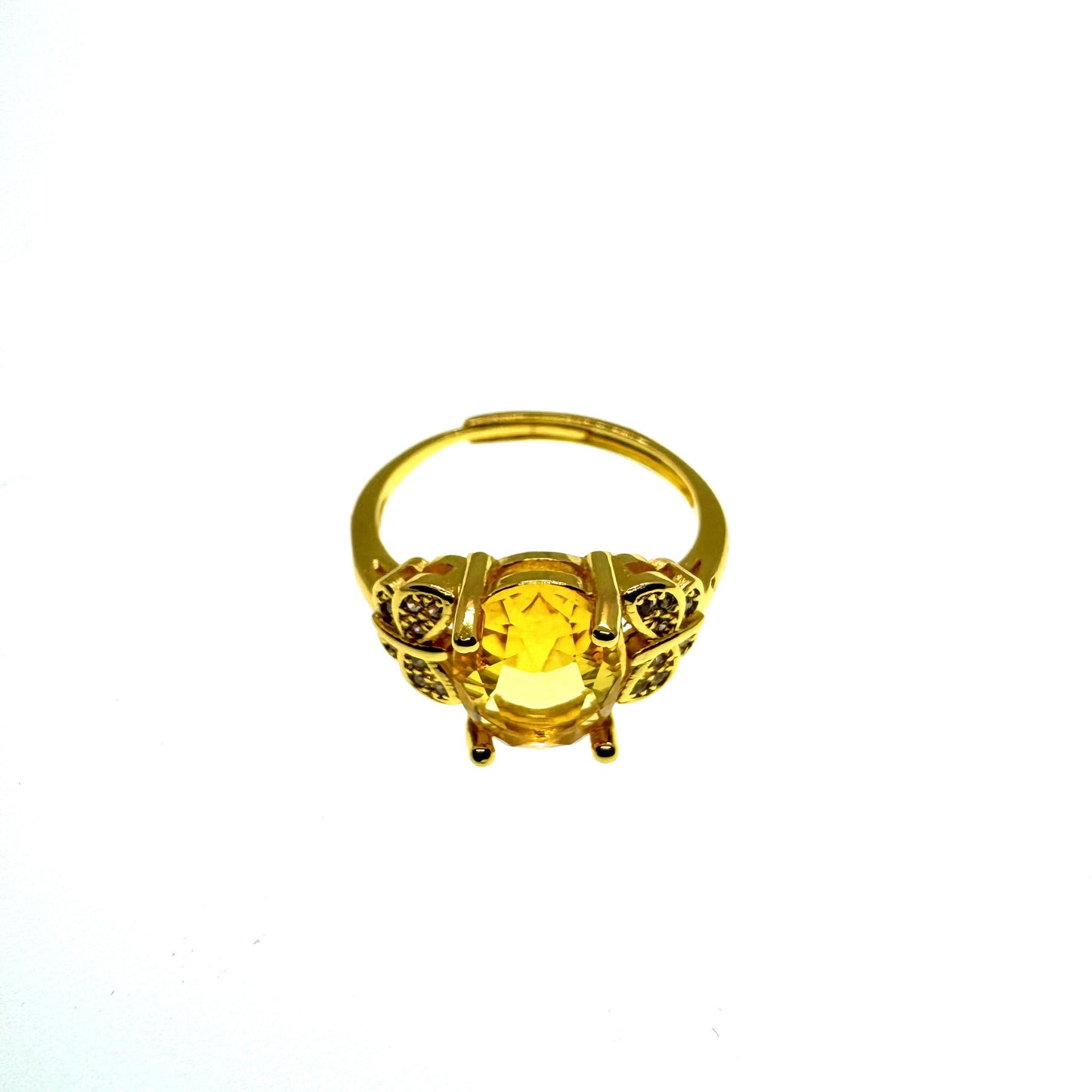 Prosperity Citrine Ring Adjustable Ring #025