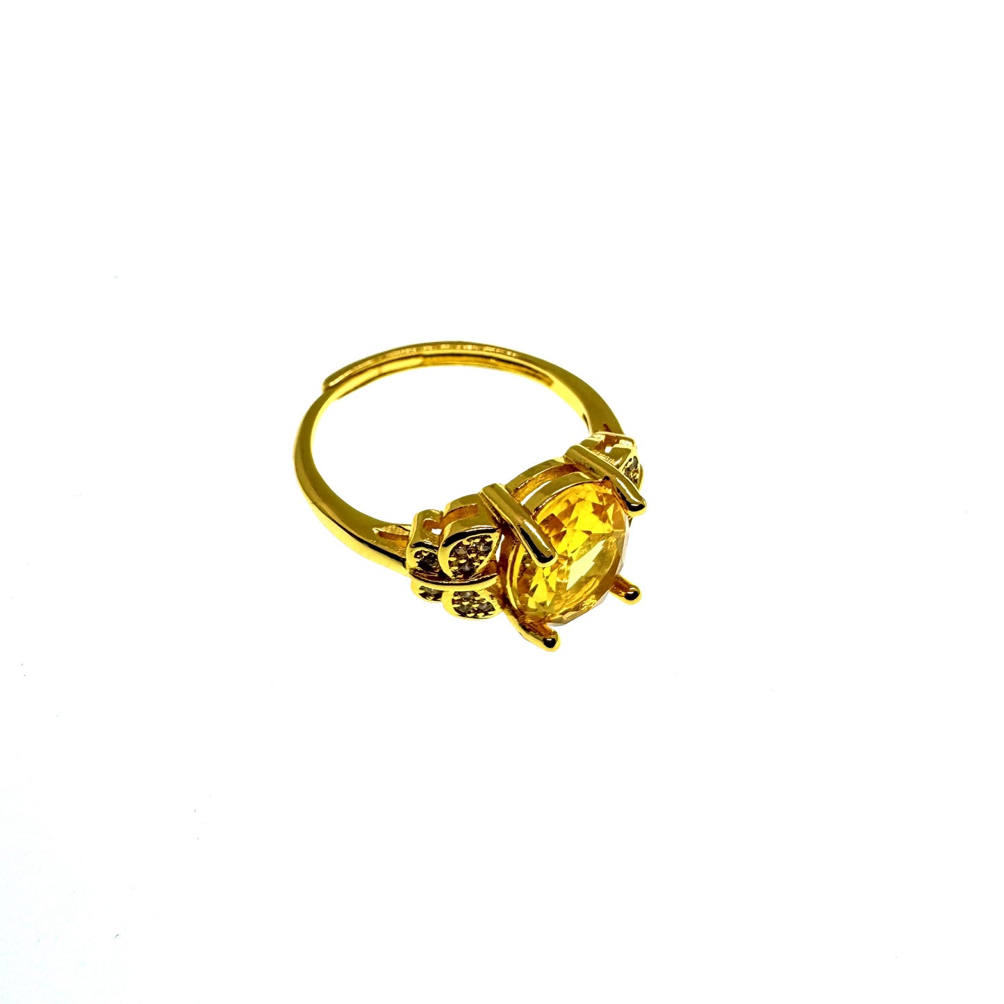 Prosperity Citrine Ring Adjustable Ring #025