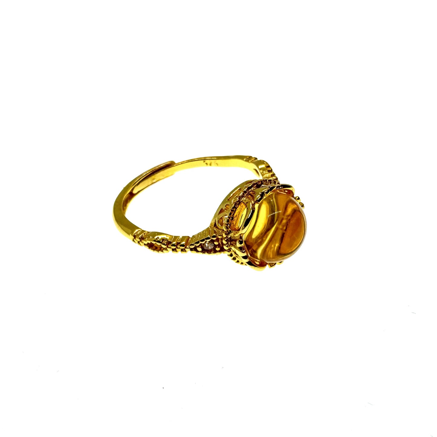 Money Magnet Citrine Ring Adjustable #029