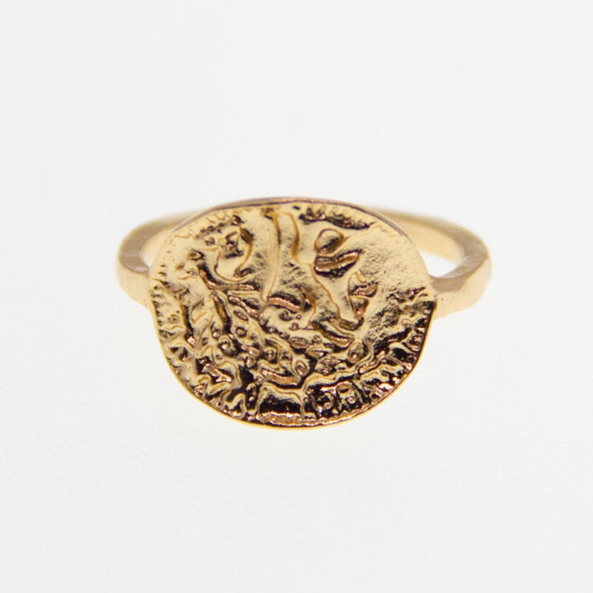 Ancient Coin Ring Gold Ring #001