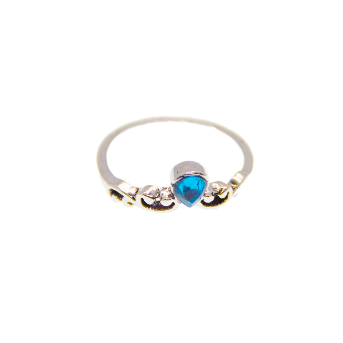 Azure Teardrop Ring #016