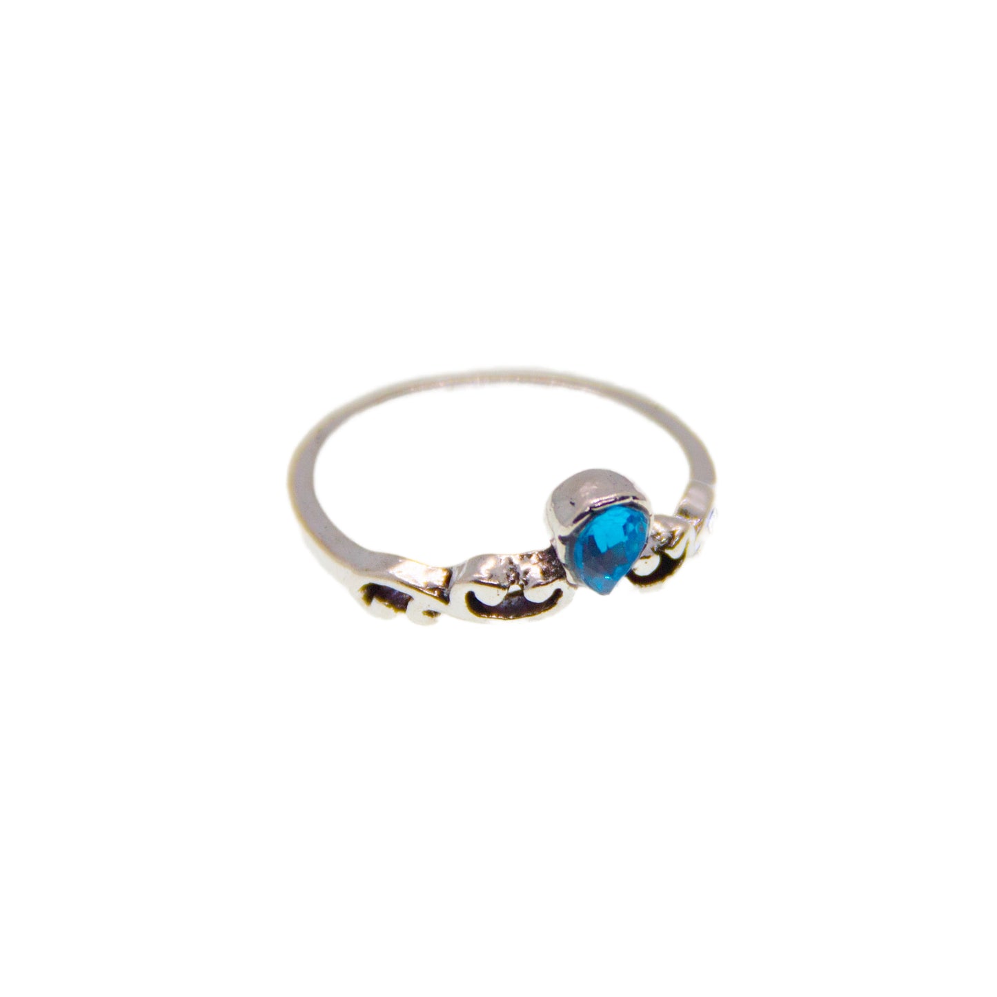 Azure Teardrop Ring #016