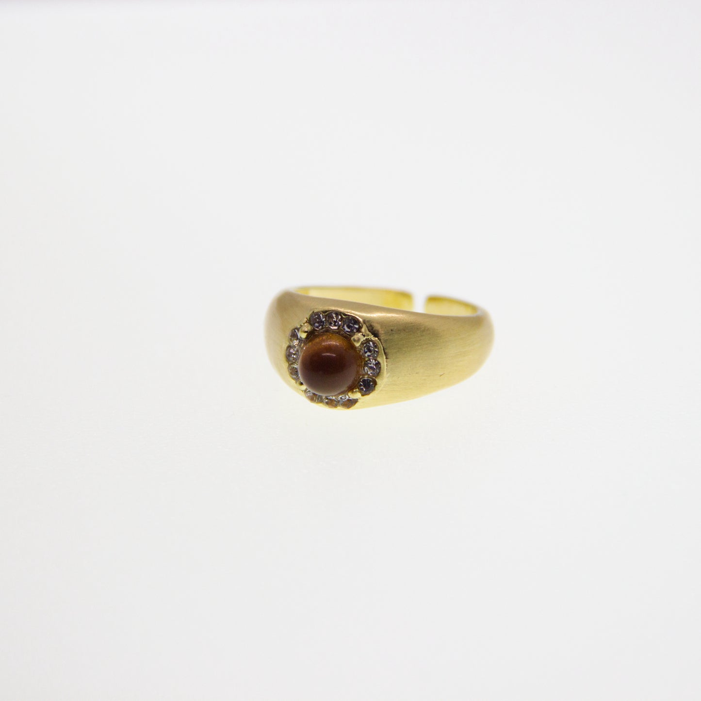 Tiger's Eye Signet Ring #013