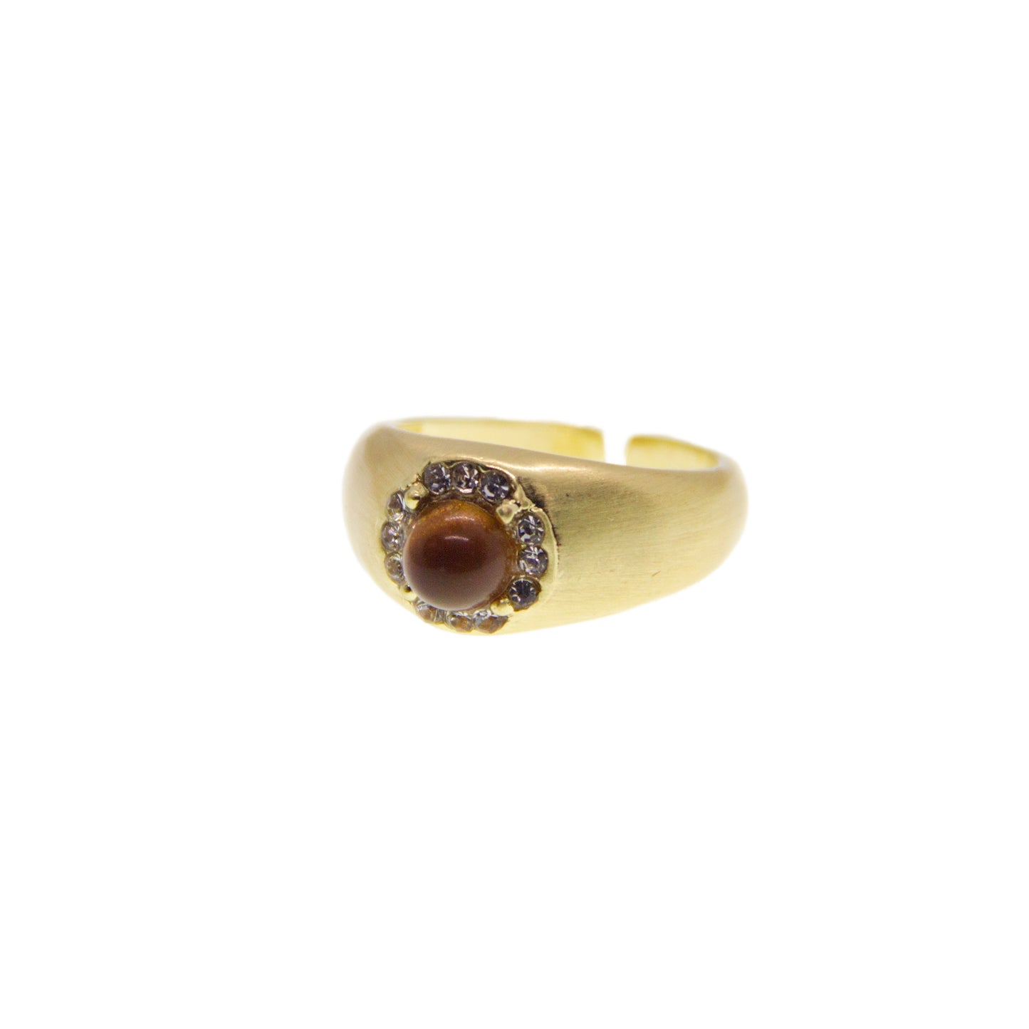 Tiger's Eye Signet Ring #013