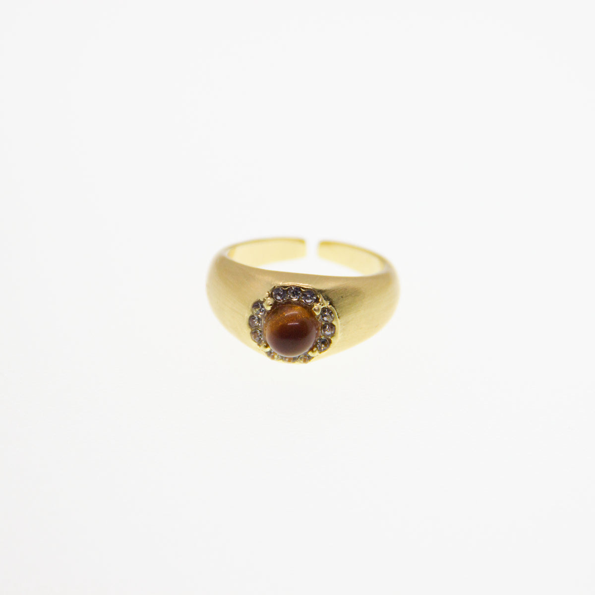 Tiger's Eye Signet Ring #013